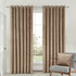 2 Pieces Plain Dyed Velvet Eyelet Curtains - Nature